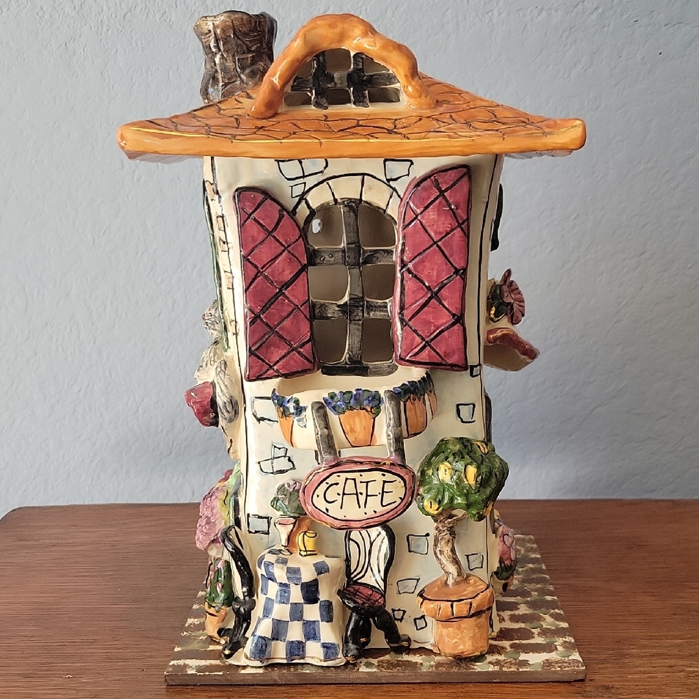 2000 BLUE SKY "Cafe Chapeaux Fleuriste" by Heather Goldminc